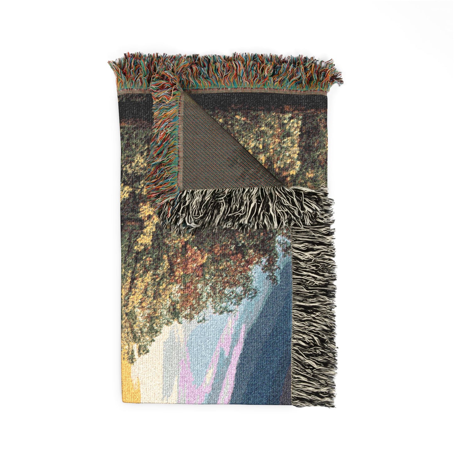 Hawksbill Crag Sunset Woven Blanket — Arkansas Whitaker Point Landscape Throw