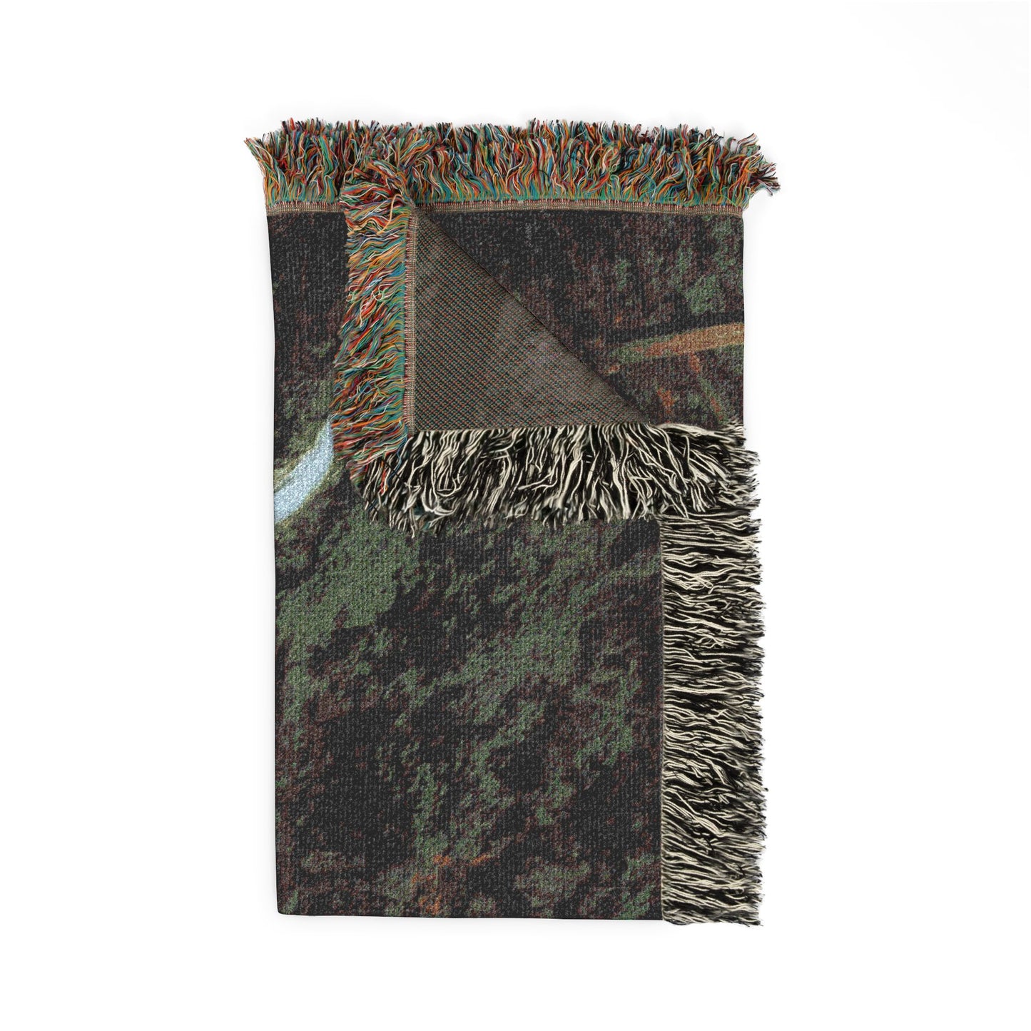 Bridge Over the Twins Woven Blanket — Devil's Den Waterfall Throw