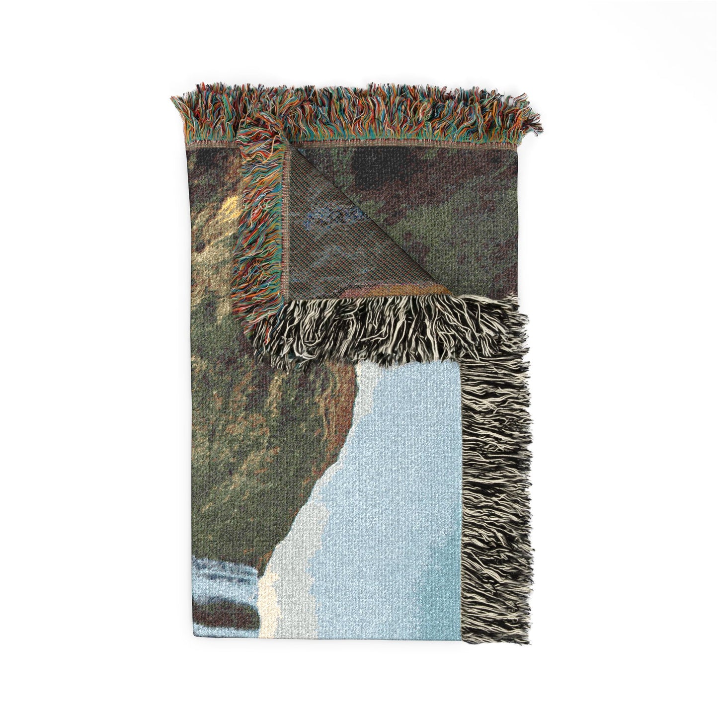 Skögafoss, Shadow of the Jötnar Woven Blanket — Iceland Golden Circle Scenic Throw