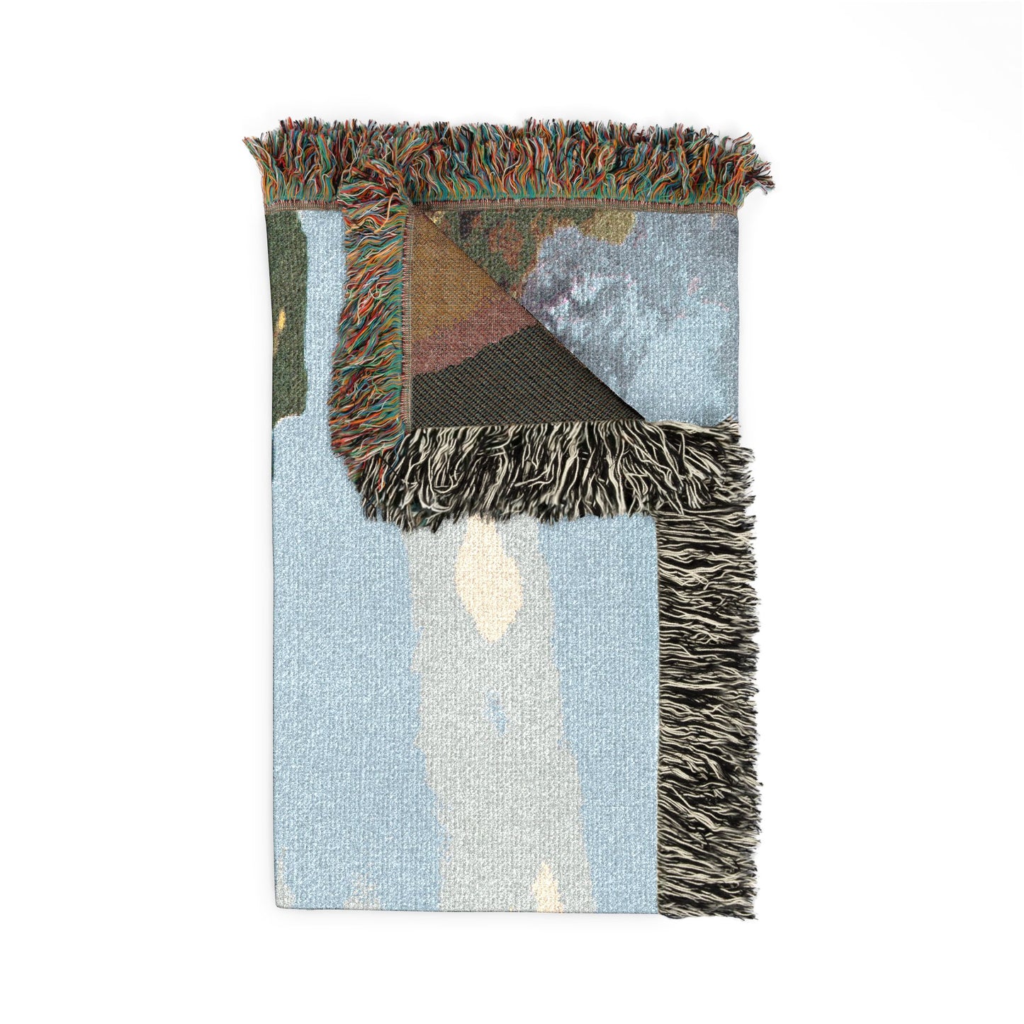 Gulfoss Waterfall Woven Blanket — Icelandic Golden Circle Scenic Throw