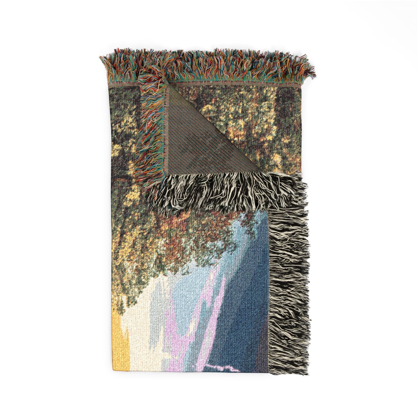 Hawksbill Crag Sunset Woven Blanket — Arkansas Whitaker Point Landscape Throw