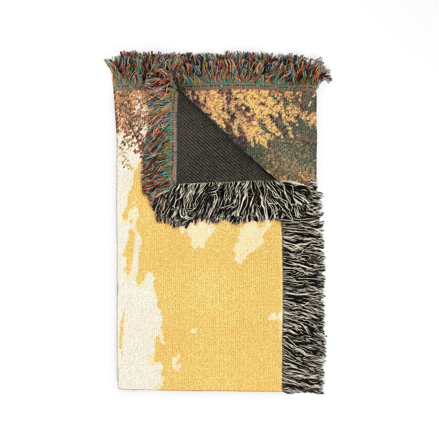 Alpine Autumn Radiance Woven Blanket — Colorado Mountain Fall Scenic Throw