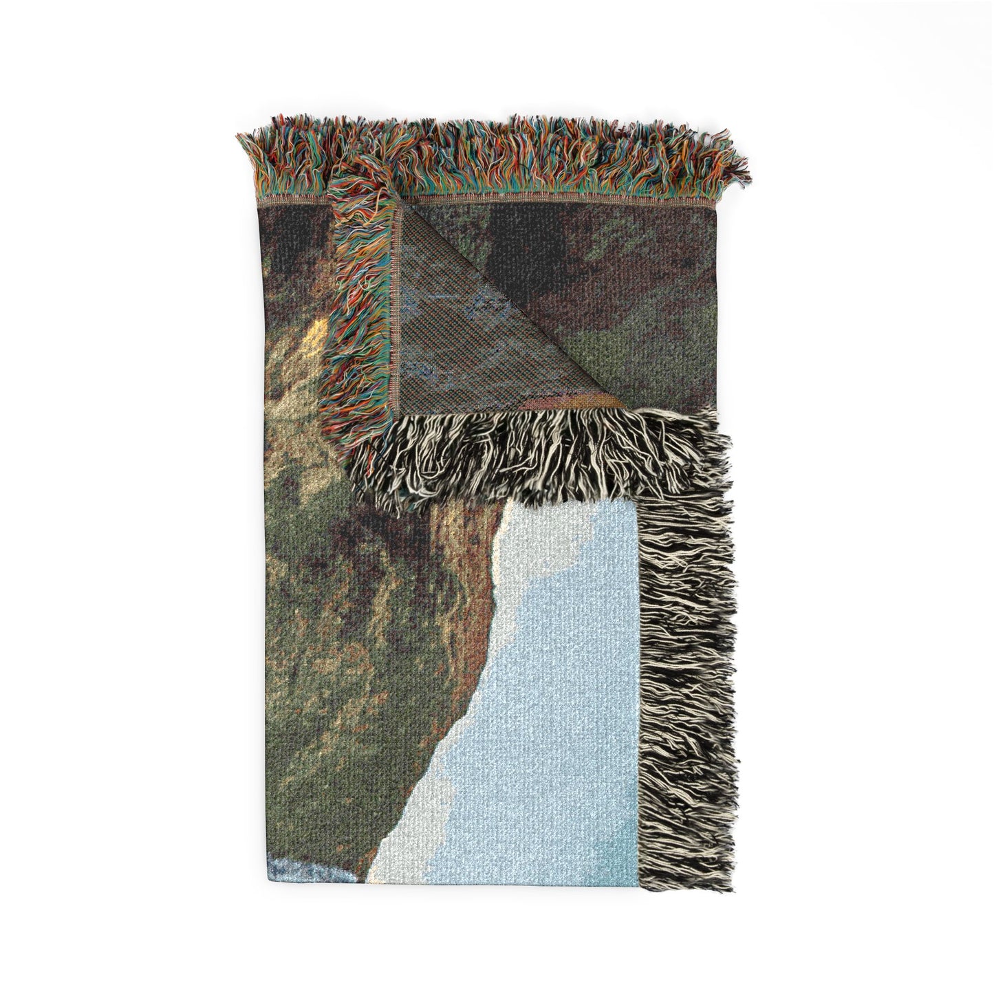 Skögafoss, Shadow of the Jötnar Woven Blanket — Iceland Golden Circle Scenic Throw