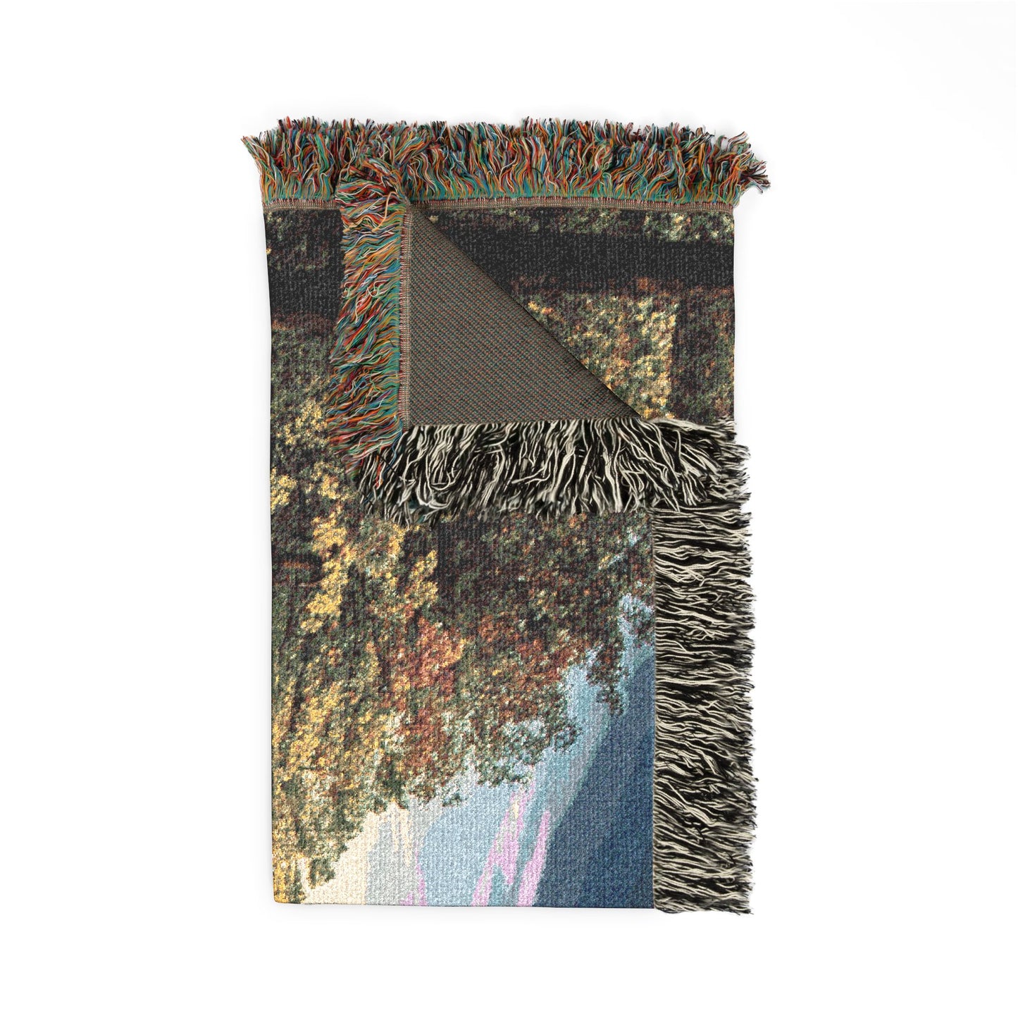 Hawksbill Crag Sunset Woven Blanket — Arkansas Whitaker Point Landscape Throw
