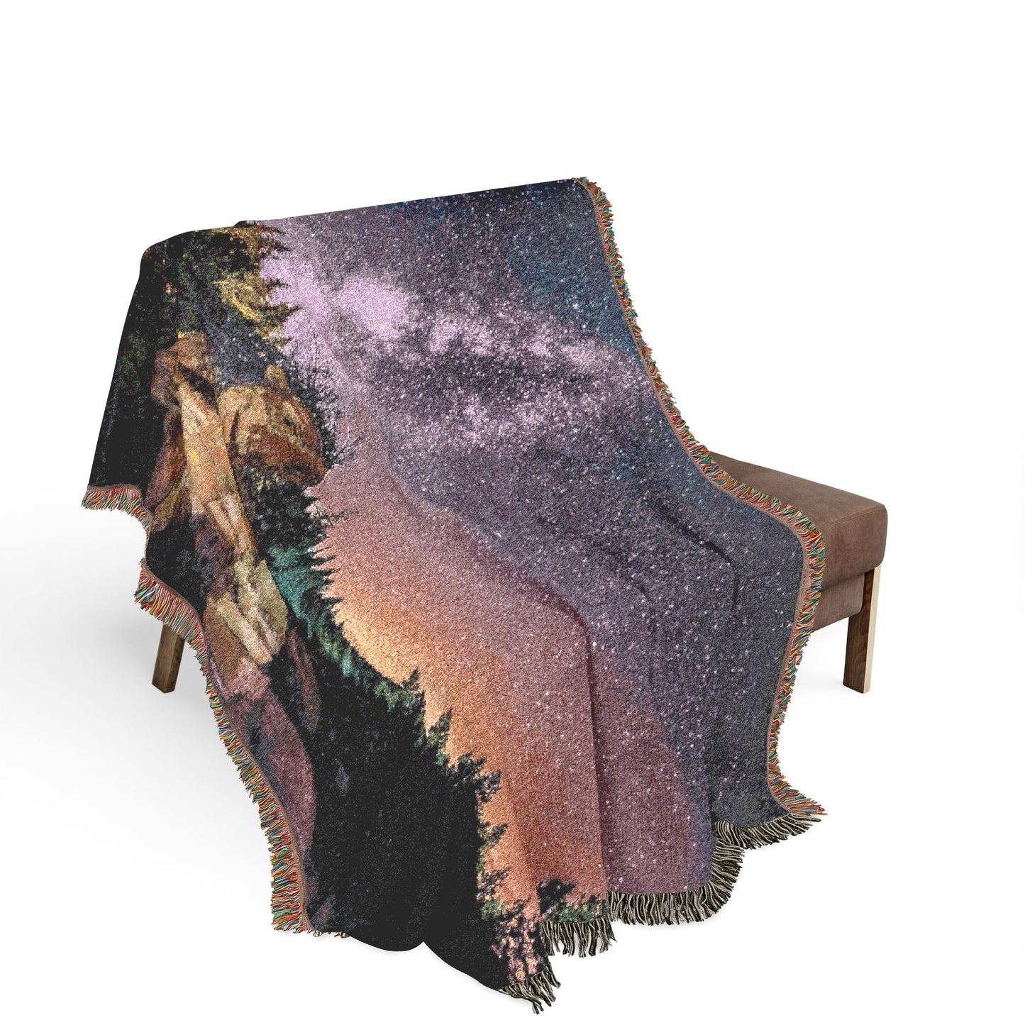 Isak the Rock Stacker Scenic Woven Blanket — Breckenridge Starry Night Throw