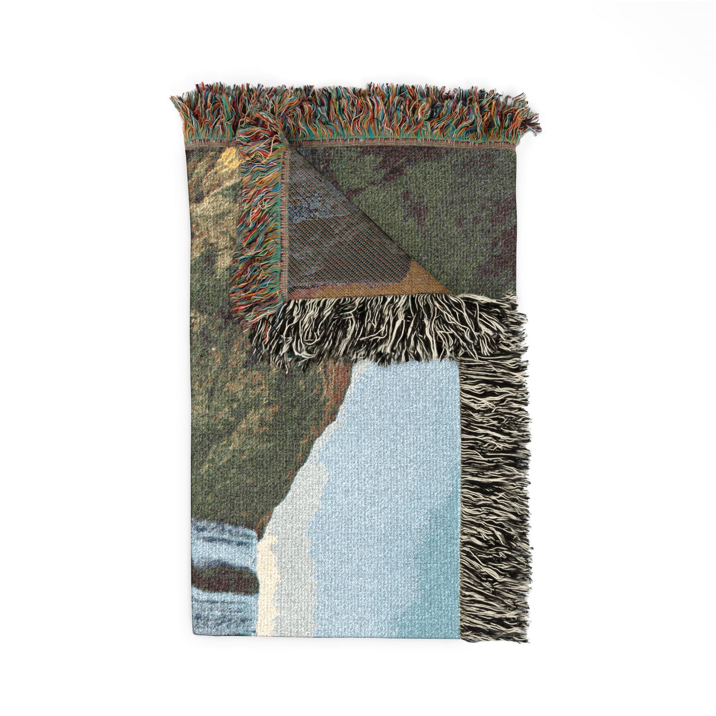 Skögafoss, Shadow of the Jötnar Woven Blanket — Iceland Golden Circle Scenic Throw
