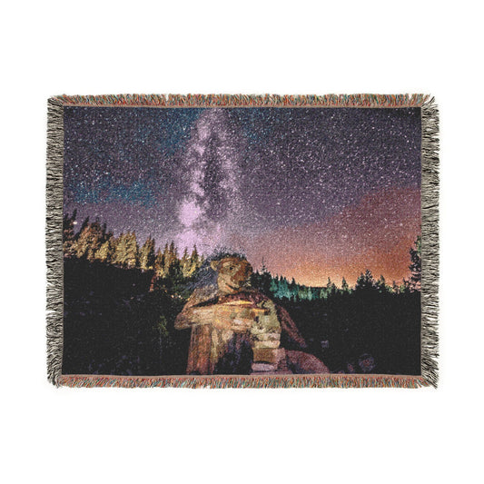 Isak the Rock Stacker Scenic Woven Blanket — Breckenridge Starry Night Throw