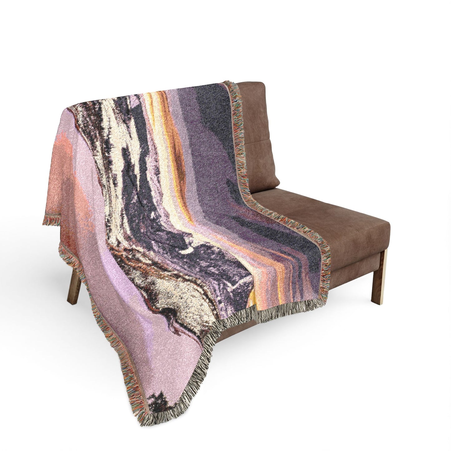 Ten Miles of Alpenglow Woven Blanket — Summit County Colorado Landscape Throw