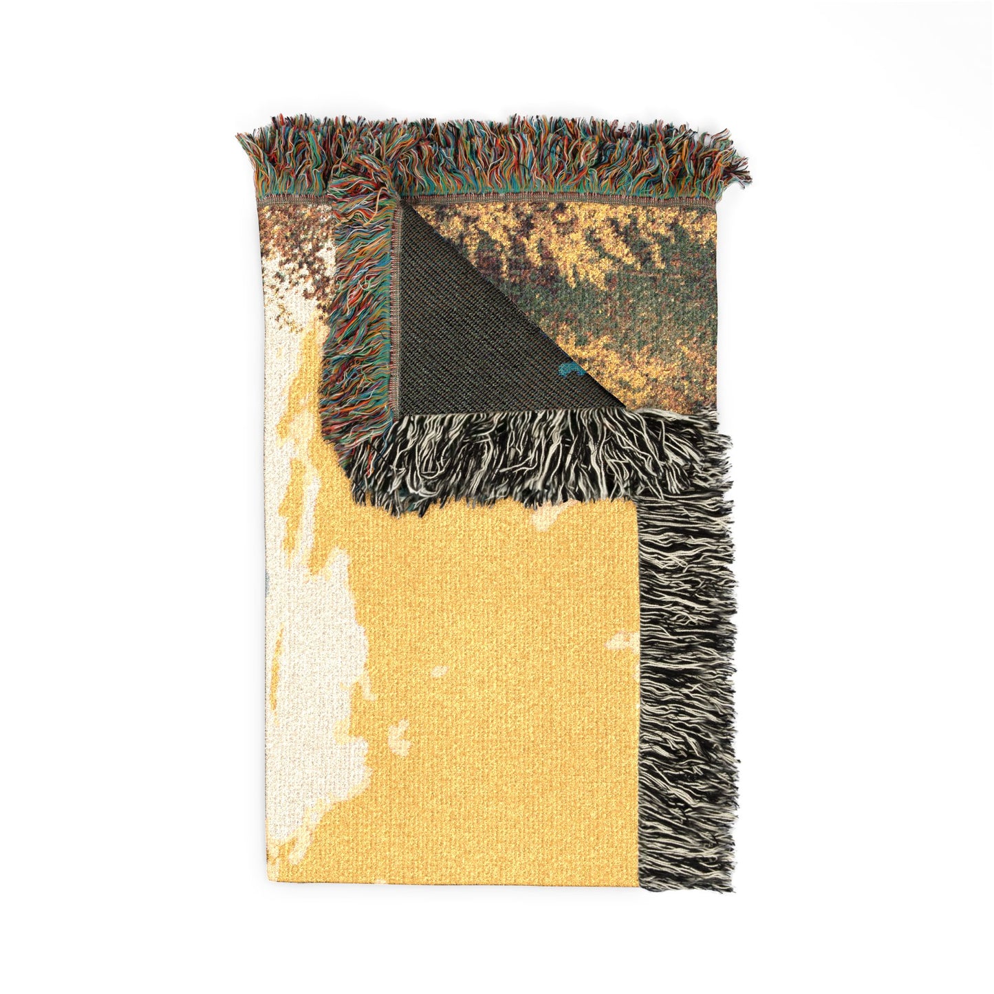 Alpine Autumn Radiance Woven Blanket — Colorado Mountain Fall Scenic Throw
