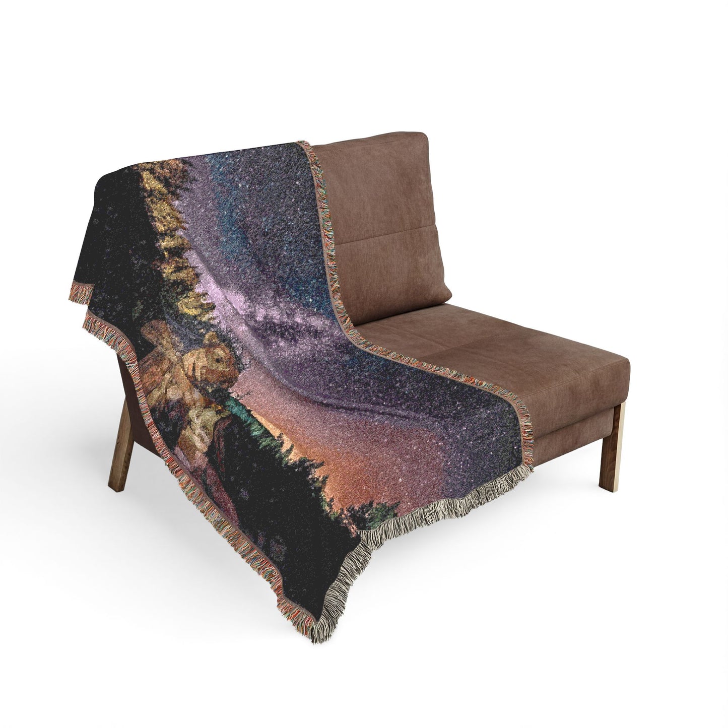 Isak the Rock Stacker Scenic Woven Blanket — Breckenridge Starry Night Throw