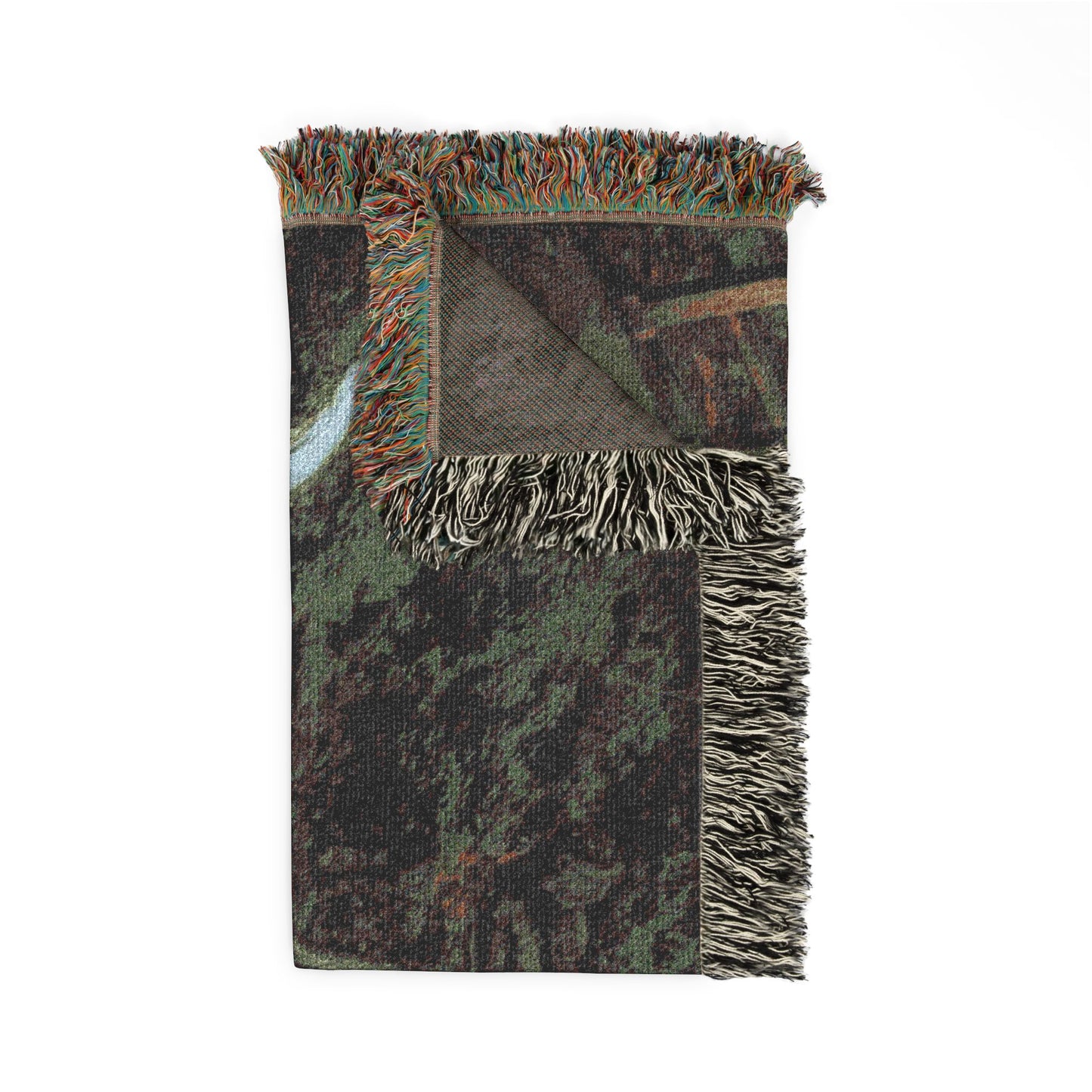 Bridge Over the Twins Woven Blanket — Devil's Den Waterfall Throw